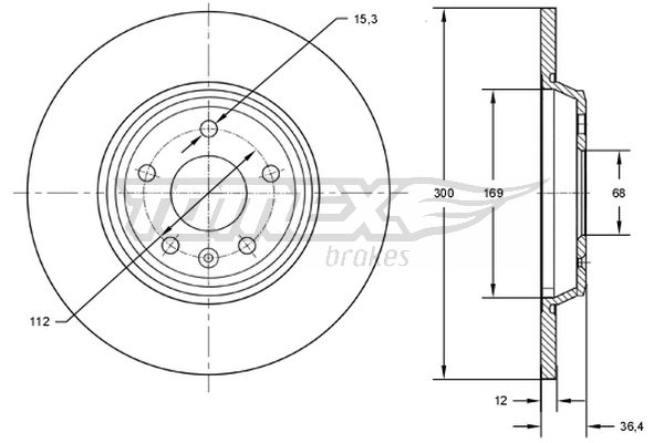 Brzdový kotúč TOMEX Brakes